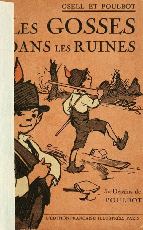 Les gosses dans les ruines Idylle de guerre