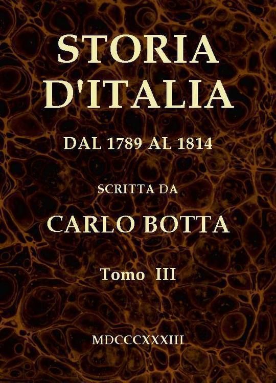 Storia d'Italia dal 1789 al 1814, tomo III