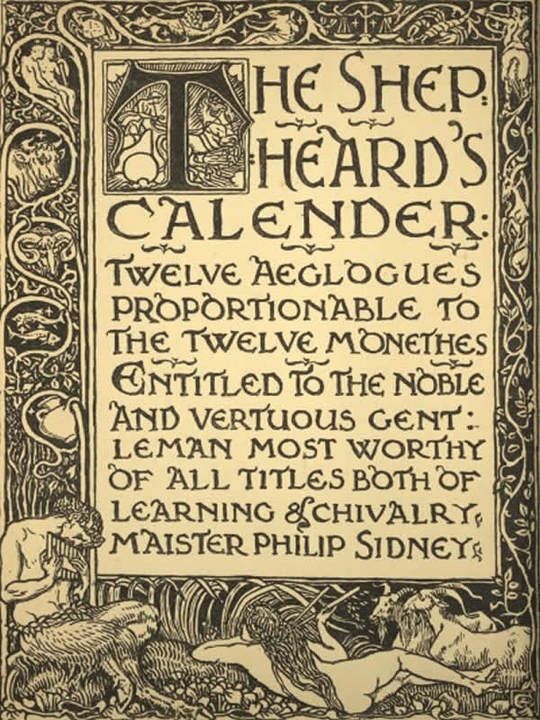 The Shepheard's Calender Twelve Aeglogues Proportional to the Twelve Monethes
