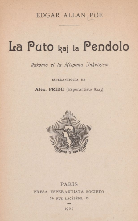 La Puto kaj la Pendolo
Rakonto el la Hispana Inkvizicio