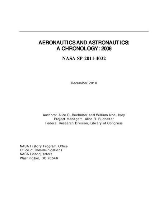 Aeronautics and Astronautics, 2006