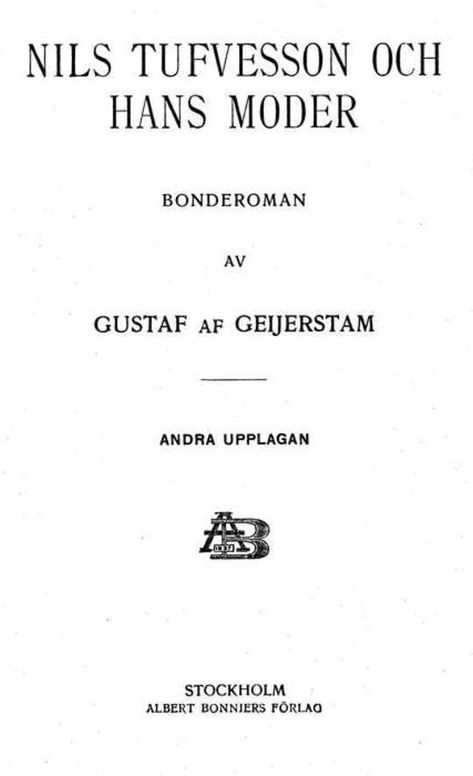 Nils Tufvesson och hans moder Bonderoman