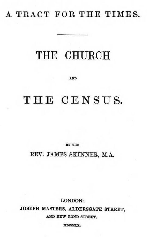 The Church and the Census
A Tract for the Times