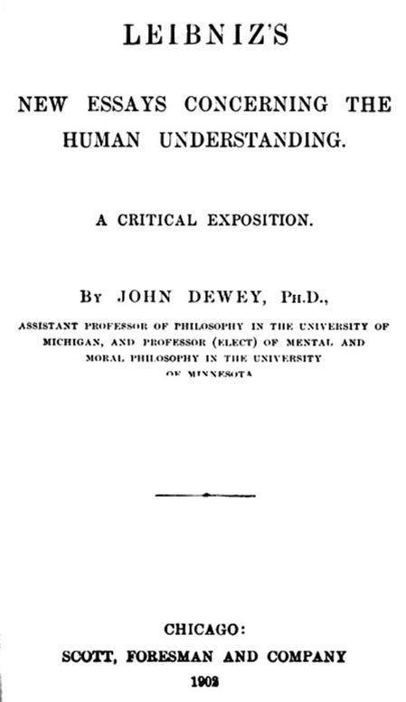 Leibniz's New Essays Concerning the Human Understanding A Critical Exposition
