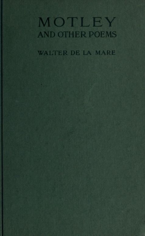 Motley and other poems