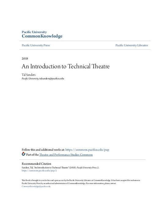 An Introduction to Technical Theatre