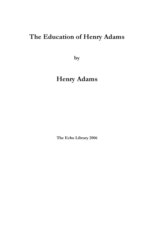 The Education of Henry Adams