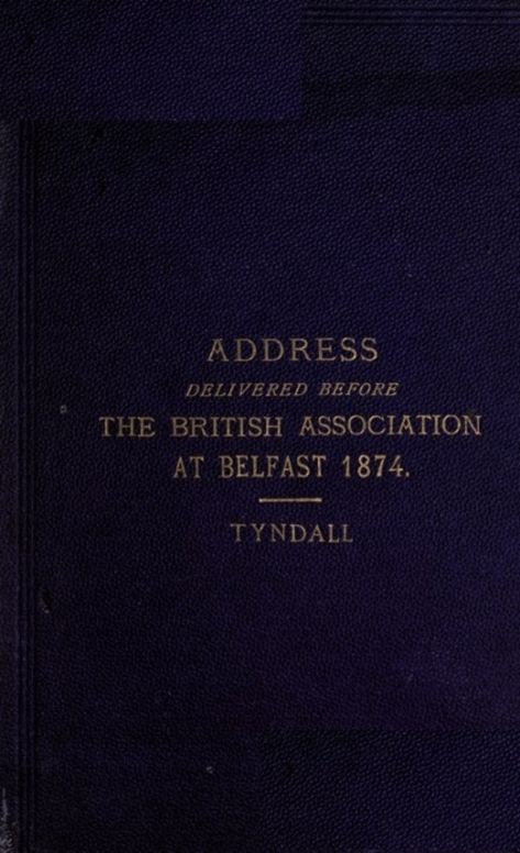 Address delivered before the British Assocation assembled at Belfast