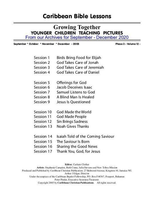 Younger Children Teaching Pictures - From Our Archives For use Sept. - Dec. 2020