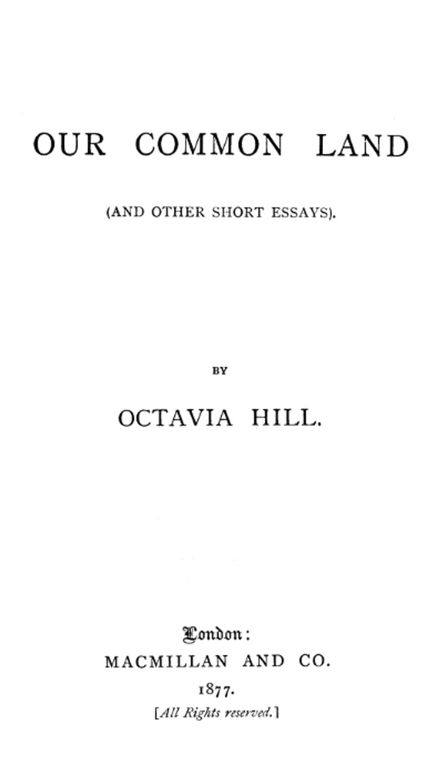 Our Common Land
(and Other Short Essays)