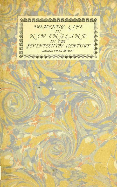Domestic life in New England in the seventeenth century