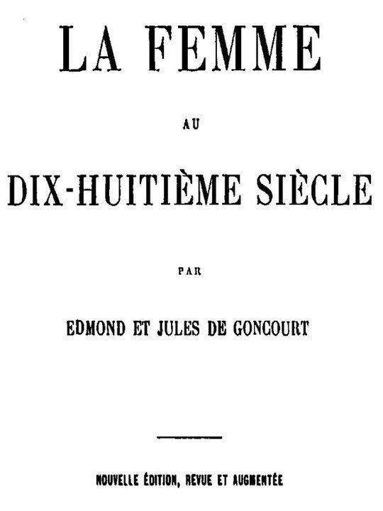 La femme au dix-huitième siècle