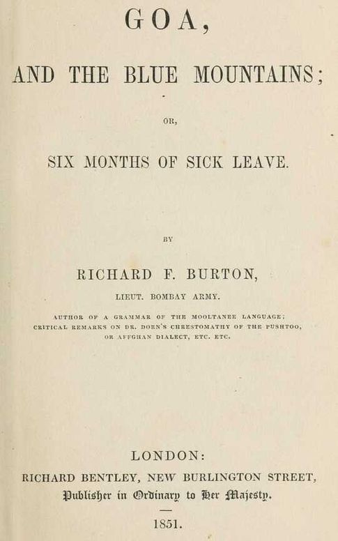 Goa and the Blue Mountains: or, Six months of sick leave