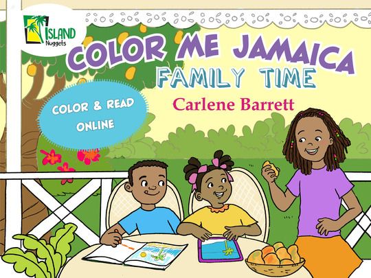 Color Me Jamaica Family Time - Interactive Coloring Book