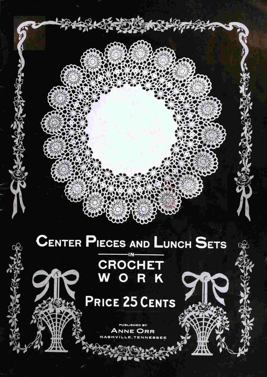Center pieces and lunch sets in crochet work
