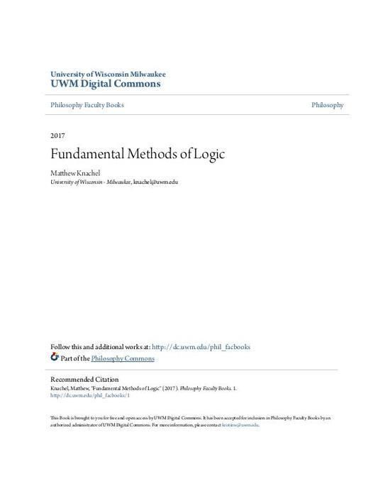 Fundamental Methods of Logic