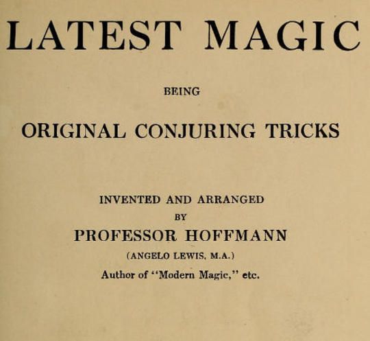 Latest Magic
Being original conjuring tricks