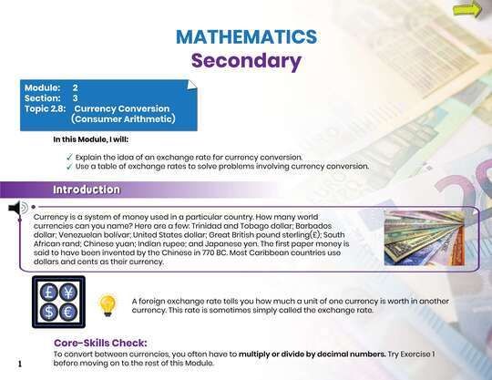Mathematics Secondary Module 2 Section 3 Topic 2.8