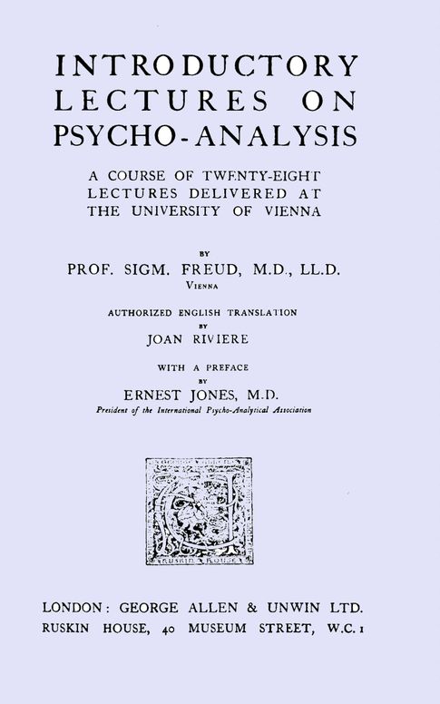 Freud introductory lectures on psycho-analysis