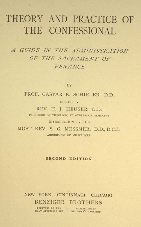 Theory and practice of the confessional