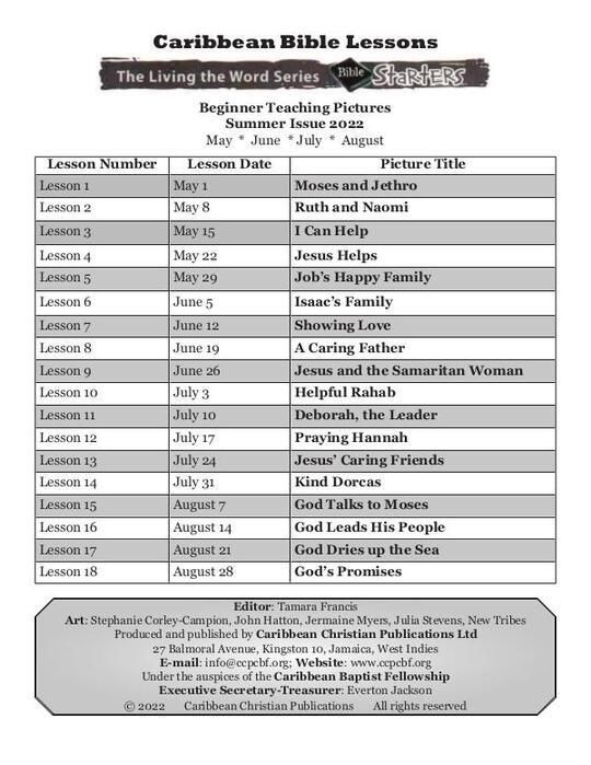 Bible Starters - Teaching Pictures Summer Issue 2022