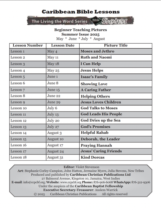 Bible Starters - Teaching Pictures Summer Issue 2025
