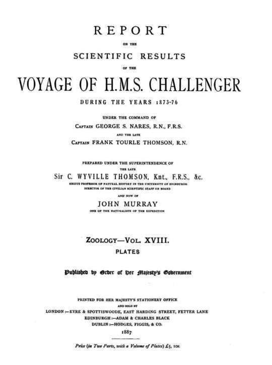 Report on the Radiolaria Collected by H.M.S. Challenger During the Years 1873-1876, Plates Report on the Scientific Results of the Voyage of H.M.S. Challenger During the Years 1873-76, Vol. XVIII