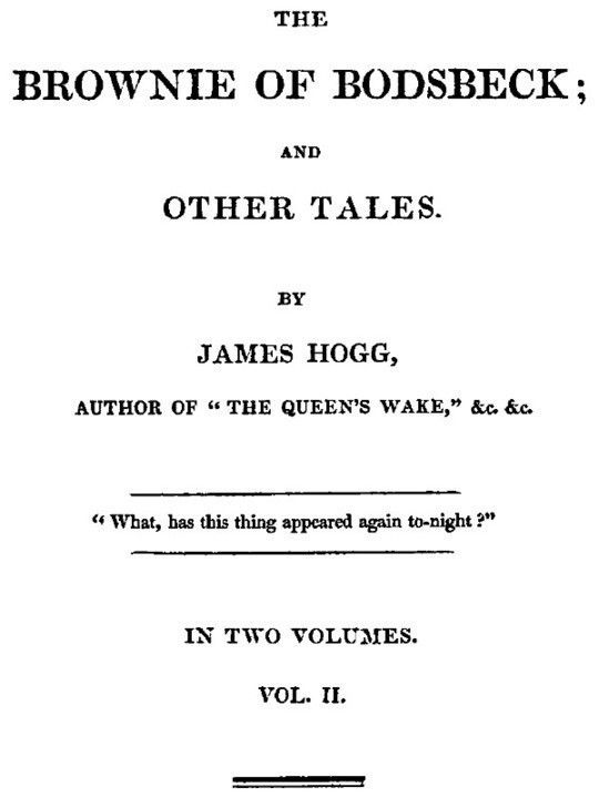 The Brownie of Bodsbeck, and Other Tales, Vol. II (of 2)