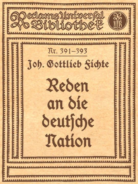 Reden an die deutsche Nation