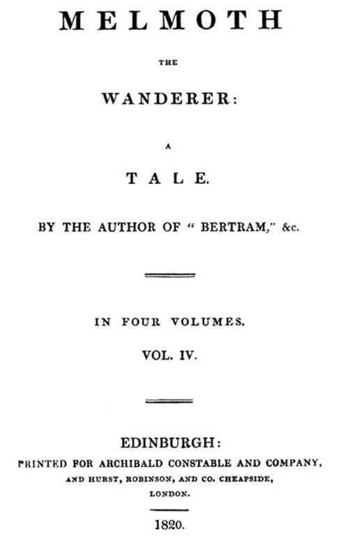 Melmoth the Wanderer Vol. 4 (of 4)