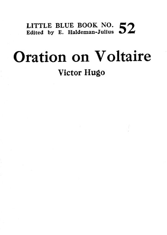 Oration on Voltaire