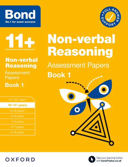 Bond 11+: Non-verbal Reasoning Assessment Papers Book 1 10-11 Years: Ready for the 2024 exam