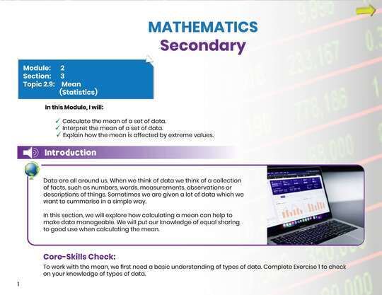 Mathematics Secondary Module 2 Section 3 Topic 2.9