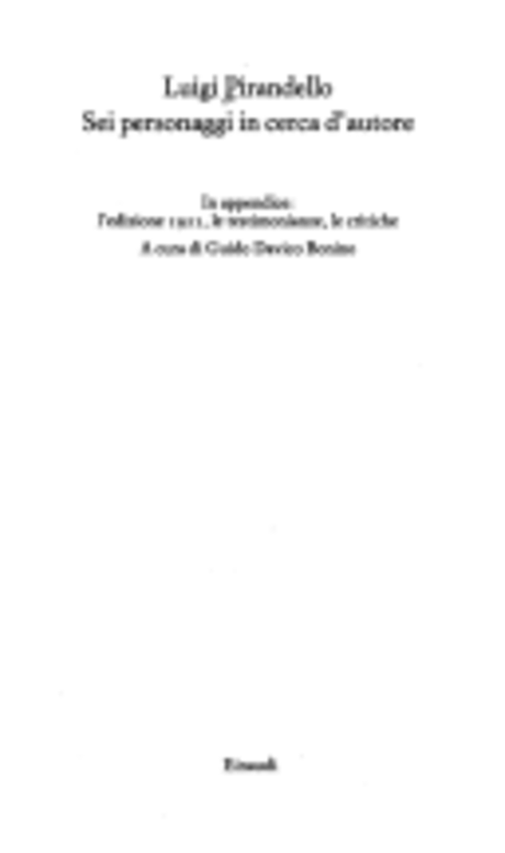 Sei personaggi in cerca d'autore