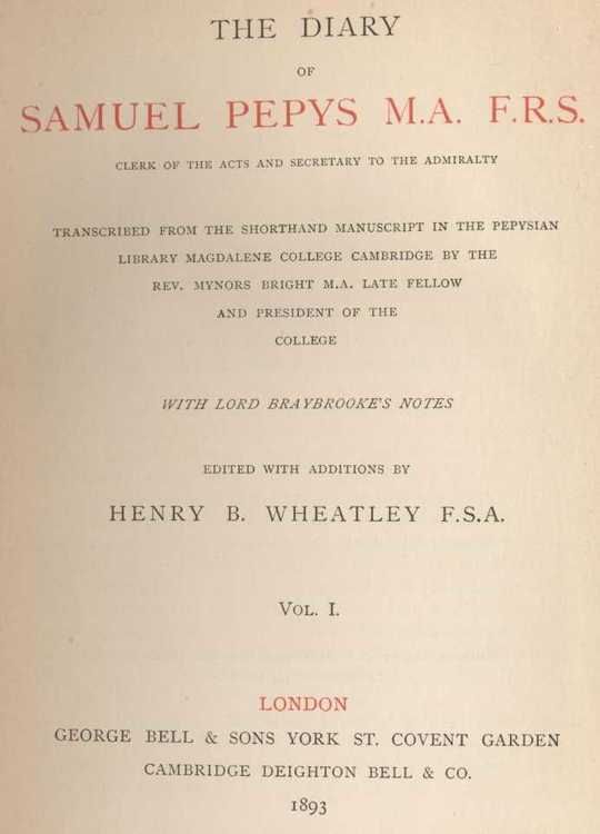 Quotes and Images From The Diary of Samuel Pepys