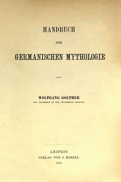 Handbuch der Germanischen Mythologie