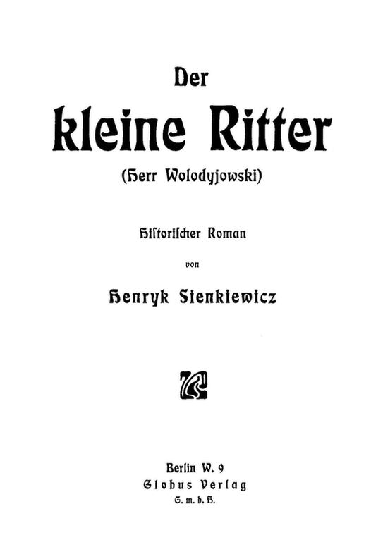 Der kleine Ritter (Herr Wolodyjowski) - Historischer Roman