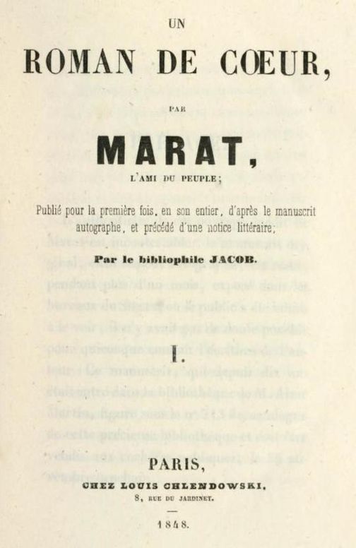 Les aventures du jeune Comte Potowski, Vol. 1 (of 2)
Un roman de cur par Marat, l'ami du peuple