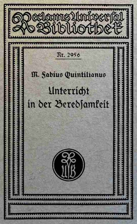Unterricht in der Beredsamkeit