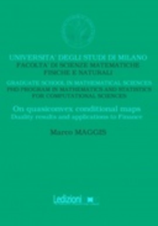 On Quasiconvex Conditional Maps. Duality Results and Applications to Finance