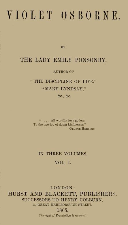 Violet Osborne, Volume 1 (of 3)