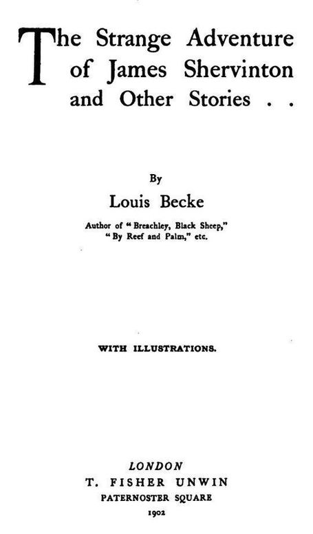 The Strange Adventure Of James Shervinton 1902