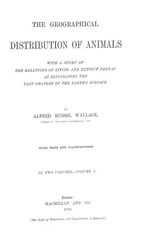 The Geographical Distribution of Animals, Volume I
With a study of the relations of living and extinct faunas
as elucidating the past changes of the Earth's surface