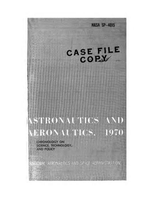 Aeronautics and Astronautics, 1970