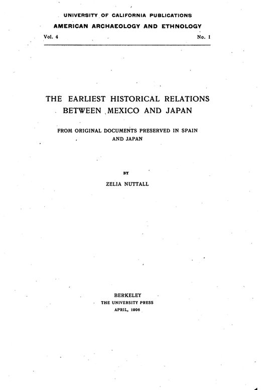 The earliest historical relations between Mexico and Japan