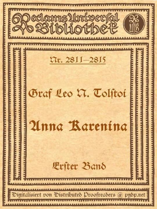 Anna Karenina, 1. Band