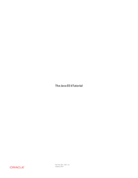 The Java EE 6 Tutorial
