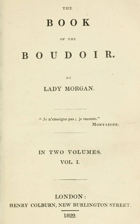 The book of the boudoir, Volume 1 (of 2)