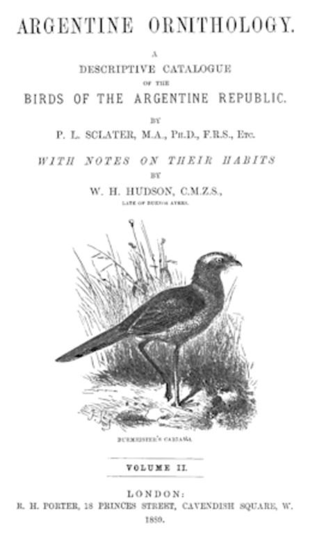 Argentine Ornithology, Volume II (of 2) A descriptive catalogue of the birds of the Argentine Republic.