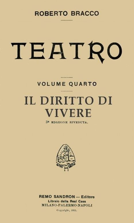 Il diritto di vivere Dramma in tre atti